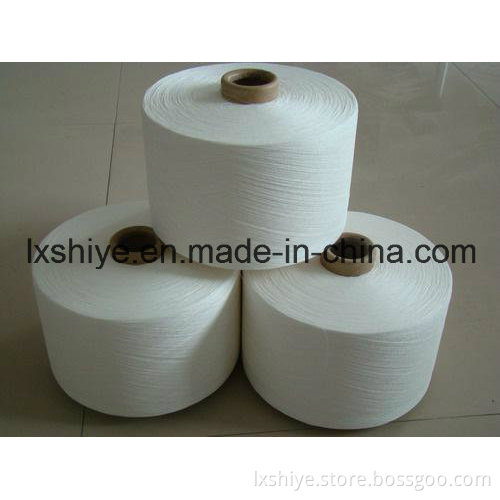 Yarn Manufacturer 10-50s 100% Raw White Waxed Vortex Polyester Spun Yarn